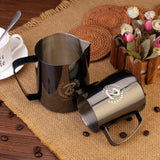 BaristaSpace 1.0 Coffee Stainless Steel Polished Titanium Latte Art Milk Jug