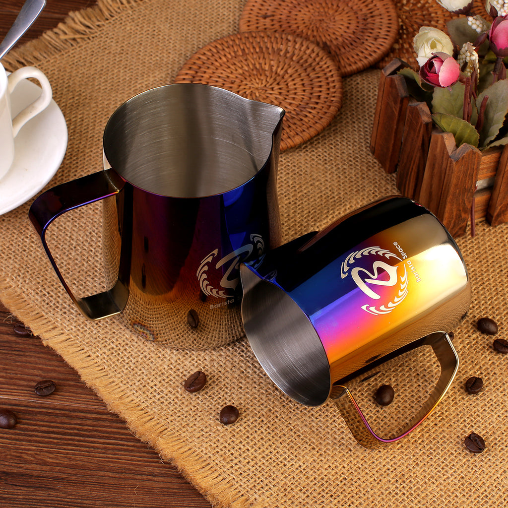 BARISTASPACE 1.0 COFFEE STAINLESS STEEL POLISHED TITANIUM LATTE