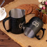 BARISTASPACE  STAINLESS STEEL LATTE ART MILK JUG Teflon Black/White/Pink