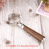 53/54MM Wood Portafilter for Breville Coffee Machine