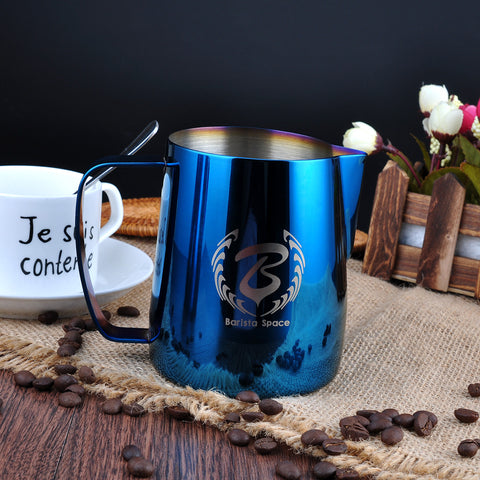 BaristaSpace 1.0 Coffee Stainless Steel Polished Titanium Latte Art Milk Jug