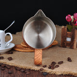 Wooden Color Latte Art Milk pitcher-BaristaSpace 1.0 Plus