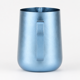 Barista Space Titanium Forge 600ml Milk Pitcher | 99.9% Pure Titanium, Natural Ice-Crystal Finish, Zero Coating