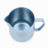 Barista Space Titanium Forge 600ml Milk Pitcher | 99.9% Pure Titanium, Natural Ice-Crystal Finish, Zero Coating