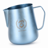 Barista Space Titanium Forge 600ml Milk Pitcher | 99.9% Pure Titanium, Natural Ice-Crystal Finish, Zero Coating