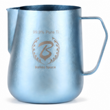 Barista Space Titanium Forge 600ml Milk Pitcher | 99.9% Pure Titanium, Natural Ice-Crystal Finish, Zero Coating