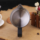 BARISTASPACE 1.0 COFFEE STAINLESS STEEL POLISHED TITANIUM LATTE ART MILK JUG Half Blue
