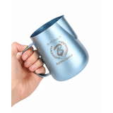 Barista Space Titanium Forge 600ml Milk Pitcher | 99.9% Pure Titanium, Natural Ice-Crystal Finish, Zero Coating