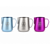 Barista Space Titanium Forge 600ml Milk Pitcher | 99.9% Pure Titanium, Natural Ice-Crystal Finish, Zero Coating