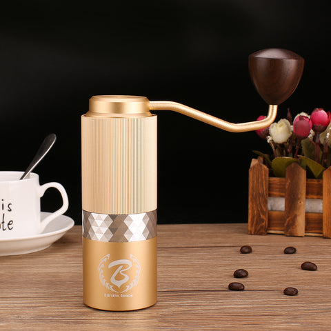 Mini Manual Coffee Grinder – BaristaSpace Espresso Coffee Tool including  milk jug,tamper and distributor for sale.