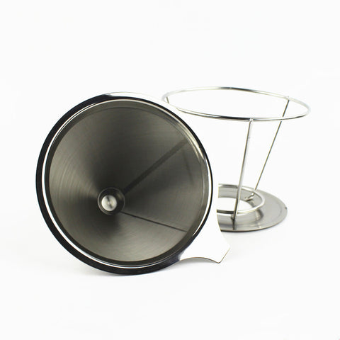 2pcs 2Cup Portable Stainless Steel Tea Coffee Filter