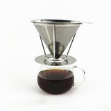 2pcs 2Cup Portable Stainless Steel Tea Coffee Filter