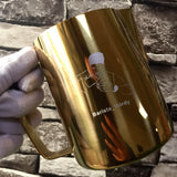 Gold Milk Pitcher with customized Logo For Baristas