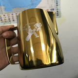 Gold Milk Pitcher with customized Logo For Baristas