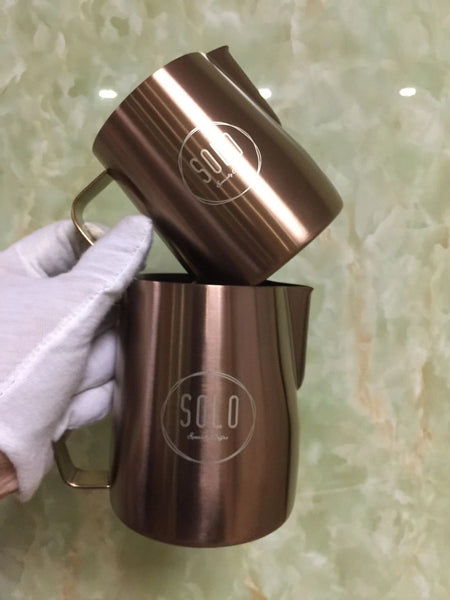 Customize logo Copper Color Jug for Baristas