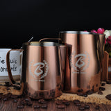 Rose Gold Stainless Steel Espresso Coffee Frothing Pitcher-BaristaSpace