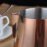 Rose Gold Stainless Steel Espresso Coffee Frothing Pitcher-BaristaSpace