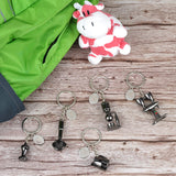 10pcs/Set Coffee key chains Family for Barista Espresso Accessories