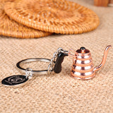 3pcs Gold Color Keychains Set for Barista Small Accessories