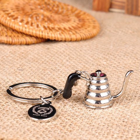 2pcs/Set Moka Pot and Kettle Keychains for Baristas Espresso Accessories