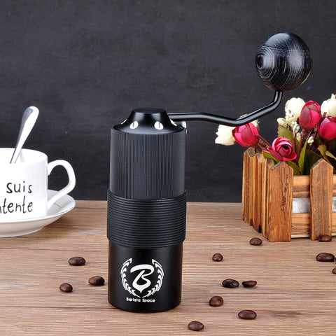 Mini Manual Coffee Grinder – BaristaSpace Espresso Coffee Tool including  milk jug,tamper and distributor for sale.