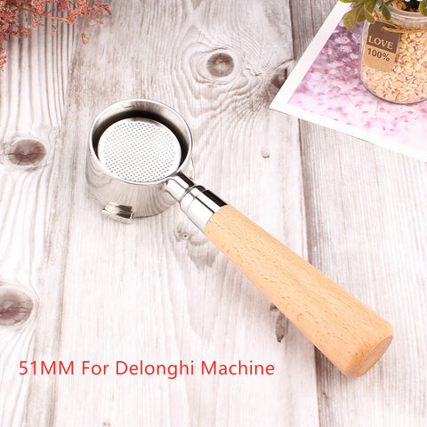 51mm Portafilter For Delonghi Coffee Machine – BaristaSpace Espresso Coffee  Tool including milk jug,tamper and distributor for