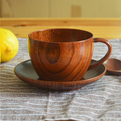 200ML Wooden Espresso Coffee Cup Jujube Wood Milk Mug+Spoon+cup saucer –  BaristaSpace Espresso Coffee Tool including milk jug,tamper and distributor  for sale.