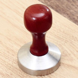 58MM Coffee Espresso Wooden Handle Stainless steel base Tamper