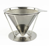 2pcs 2Cup Portable Stainless Steel Tea Coffee Filter