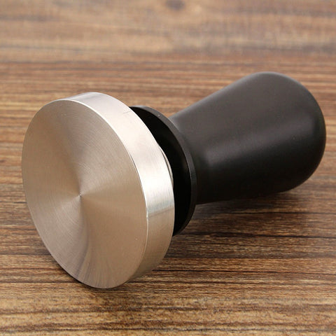 Constant Pressure Espresso Coffee Tamper with Wooden Handle