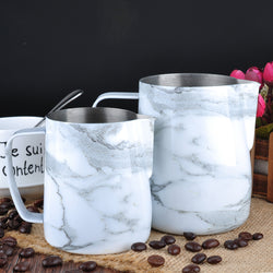 Marble Style Stainless Steel Milk Pitcher Jug-BaristaSpace 1.0 Plus