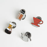 5pcs/Set Coffee Barista Pins Accessories Brooches Cosplay Small Decoration