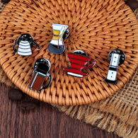 5pcs/Set Coffee Barista Pins Accessories Brooches Cosplay Small Decoration